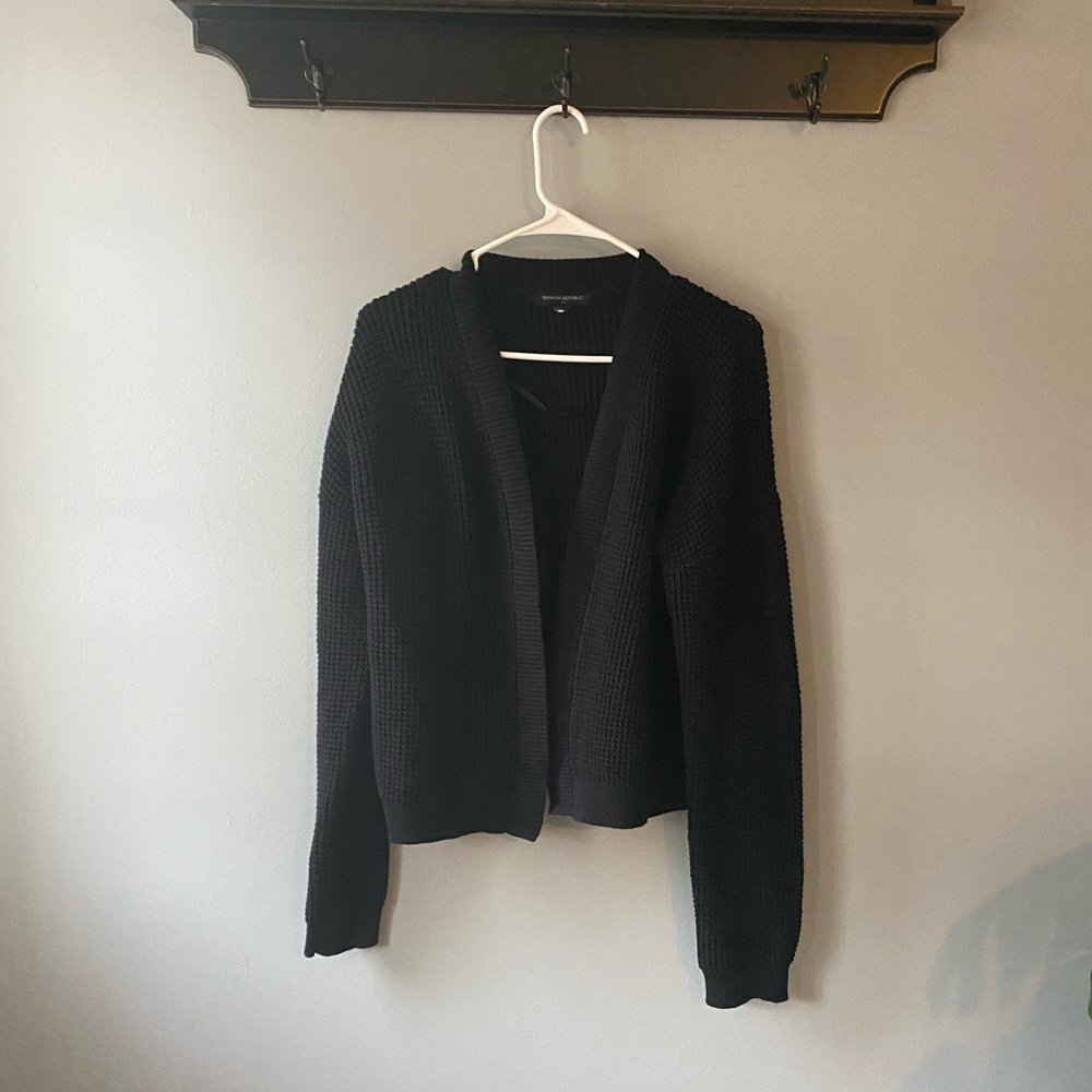 Banana Republic Knit Cardigan Layering Basics Black Cardigan